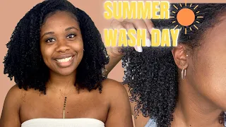 Summer Wash Day Routine | Type 3c/4a Hair