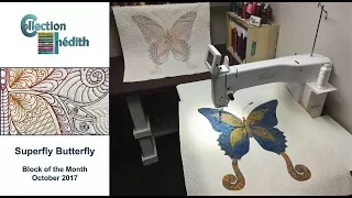 Quilt Block of the Month for October 2017 - Collection Inédith - Superfly Butterfly