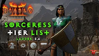 D2R Sorceress Tier List Build Guide Ladder 2.4 - Diablo 2 Resurrected