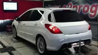 Test dyno reprogrammation moteur 308 GTI 2012 1.6 THP 200ch (réel 212)@250ch o2programmation