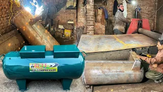 Ingenious Workers Made Air Compressor Tank With Metal Sheet || Mass Production of Air Compressor