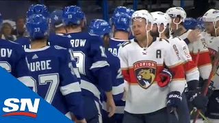 Tampa Bay Lightning & Florida Panthers Exchange Handshakes After Hard-Fought Series