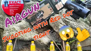 Airgun with Red dot sight accuracy test