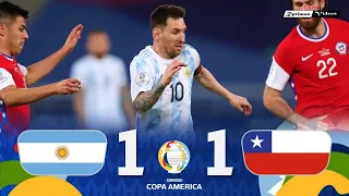 Argentina 1 x 1 Chile ● 2021 Copa América Extended Goals & Highlights HD