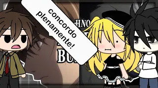 (REACT)L LIGHT E MISA REAGINDO À DEATH NOTE - MUNDO BURRO(VOICE MAKERS) ORIGINAL GACHA.