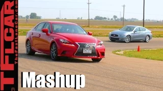 2016 Lexus IS 200t vs Infiniti Q50 Drag Race & Performance Review: 2.OL Turbo Duel