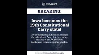Штат Айова - Тоже Конституционное Ношение