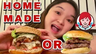 Making Wendy’s dave’s double burger at home