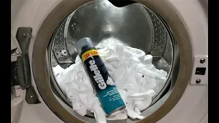 Experiment - Shaving Foam - in a Washing Machine - Centrifuge