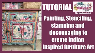 Boho furniture painting tutorial how to create indian inspired furniture