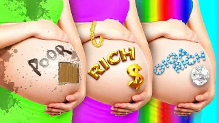 Poor vs Rich vs Giga Rich Switched At Birth Funny Situations || Awkward Moments by TeenVee