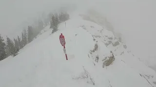 Snowbird POWDER! SPICY boot pack up to High Baldy to Venus Line. Don’t look down!