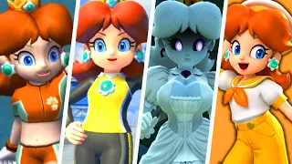 Evolution of Daisy Costumes in 3D Super Mario Games (2000 - 2024)