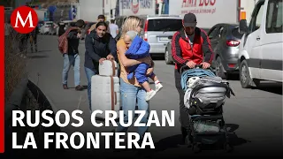 Migrantes rusos cruzan la frontera mexicana para llegar a Estados Unidos
