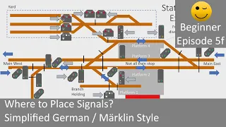 Where to Place Signals - Simplified German / Märklin Style (Beginner Episode 5f)