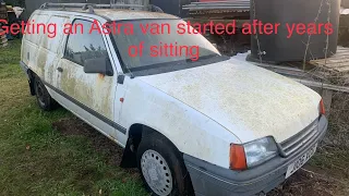 Starting a Vauxhall Astra van after years of sitting