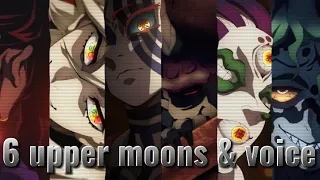 6 upper moons and their voice || demon slayer season 3 || demon Slayer trailer || Demon Slayer