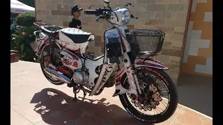 HONDA SUPER CUB 190cc RACING  SISTEMA DE DISCO MODIFICADO.