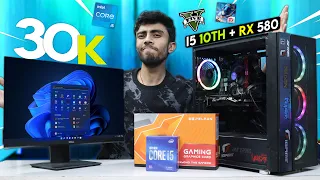 30,000/- Rs Super Intel i5 Gaming PC Build🔥 With GPU! Complete Guide🪛 Gaming Test 10th Gen+ 8GB GPU