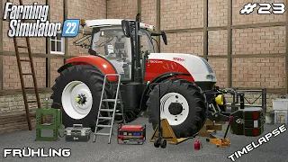 Installing new WIDE TIRES on STEYR 6150 | Animals on Frühling | Farming Simulator 22 | Episode 23