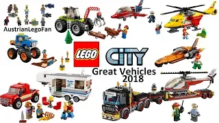 All Lego City Great Vehicles 2018 - Lego Speed Build Review