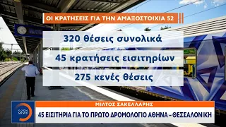 45 εισιτήρια για το πρώτο δρομολόγιο Αθήνα – Θεσσαλονίκη | Κεντρικό Δελτίο Ειδήσεων 2/4/23 | OPEN TV