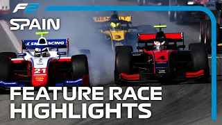 F2 Feature Race Highlights | 2020 Spanish Grand Prix