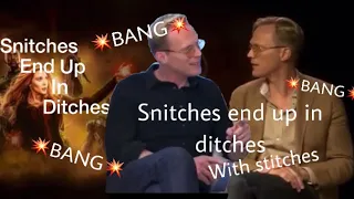 Paul Bettany saying “snitches end up in ditches” for 3 minutes straight