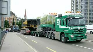 Brunner Littau Schwertransport mit Komatsu PC1250 UHD