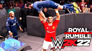 MBAPPE ! MESSİ ! NEYMAR KAVGADA ! FUTBOLCULAR ROYAL RUMBLE ! WWE 2K22 ! PS 5 !