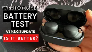 SONY WF-1000XM4 Battery Test (version 2.0.1 firmware update) - REAL DAY IN LIFE. Will it get better?