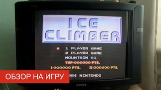 Обзор на игру Ice Climber (Денди). Эскимос взбирается наверх горы, чтобы забрать похищенные овощи