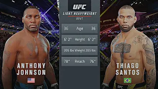 Anthony Johnson Vs. Thiago Santos : UFC 4 Gameplay (Legendary Difficulty) (AI Vs AI) (PS5)