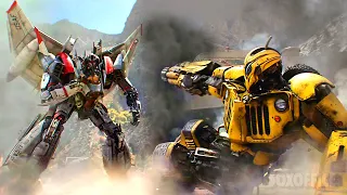 Bumblebee vs. Blitzwing (el robot jet malvado)
