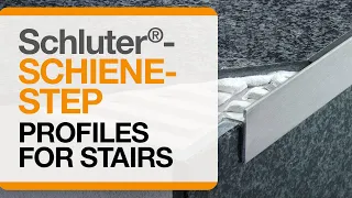 How to install tile edge trim on stairs: Schluter®-SCHIENE-STEP profile