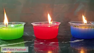 How to make water candle || Easy candle making  || HB Paint Festival @hbpaintfestival