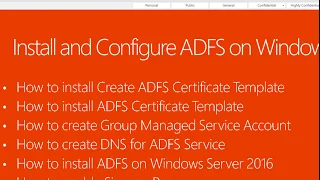 Install and Configure ADFS Step by Step -  Server 2016