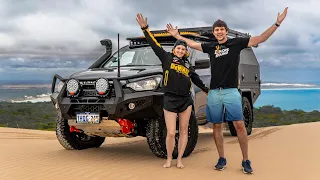 Crossing a HUGE DUNE SYSTEM to find the perfect campsite | Stream Beach WA
