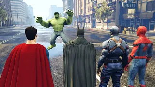 SUPERHEROES vs BIG HULK Epic Fight ep.6 (Superman, Batman, Captain America, Spiderman, Hulk)