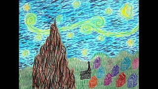 Make Your Own Starry Night - Step by Step Tutorial for Making a Starry Night Crayon Resist