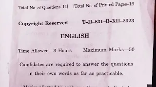 HP BOARD PLUS 2 CLASS II ENGLISH SERIES B TERM 2 2023II  QUESTIONS PAPER II CLASSNOTESII