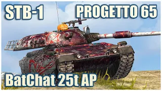 STB-1, Progetto 65 & BatChat 25t AP • WoT Blitz Gameplay