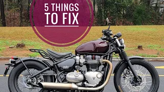 5 Things WRONG With The TRIUMPH BOBBER! (And How I Will Fix Them)