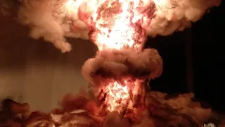Nuclear explosion bomb fallout diorama model LED LIGHT / night lamp v.1.1