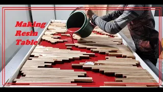 DIY resin table | dinning table | how to make resin table step by step with subtitle