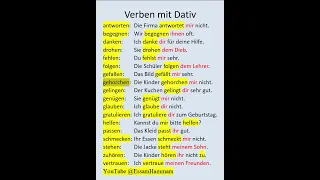 Verben mit Dativ