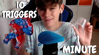 ASMR 10 TRIGGERS IN 1 MINUTE