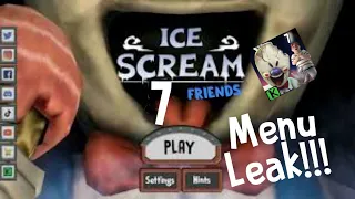 Ice Scream 7 Friends:Lis Menu Fanmade