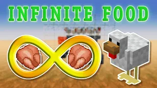 INFINITE FOOD IN MINECRAFT! 100% FULLY AUTOMATIC CHICKEN COOKER