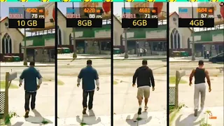 GTA V 4gb vs 6gb vs 8gb vs 10gb RAM test IN 2020